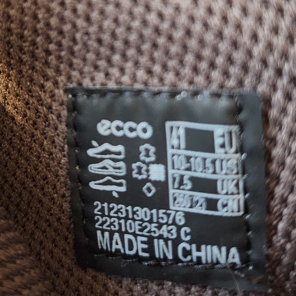 ECCO Water Resistant Low Ankle Boot Color Shale Size41 Us 10.5.like New - Picture 6 of 7